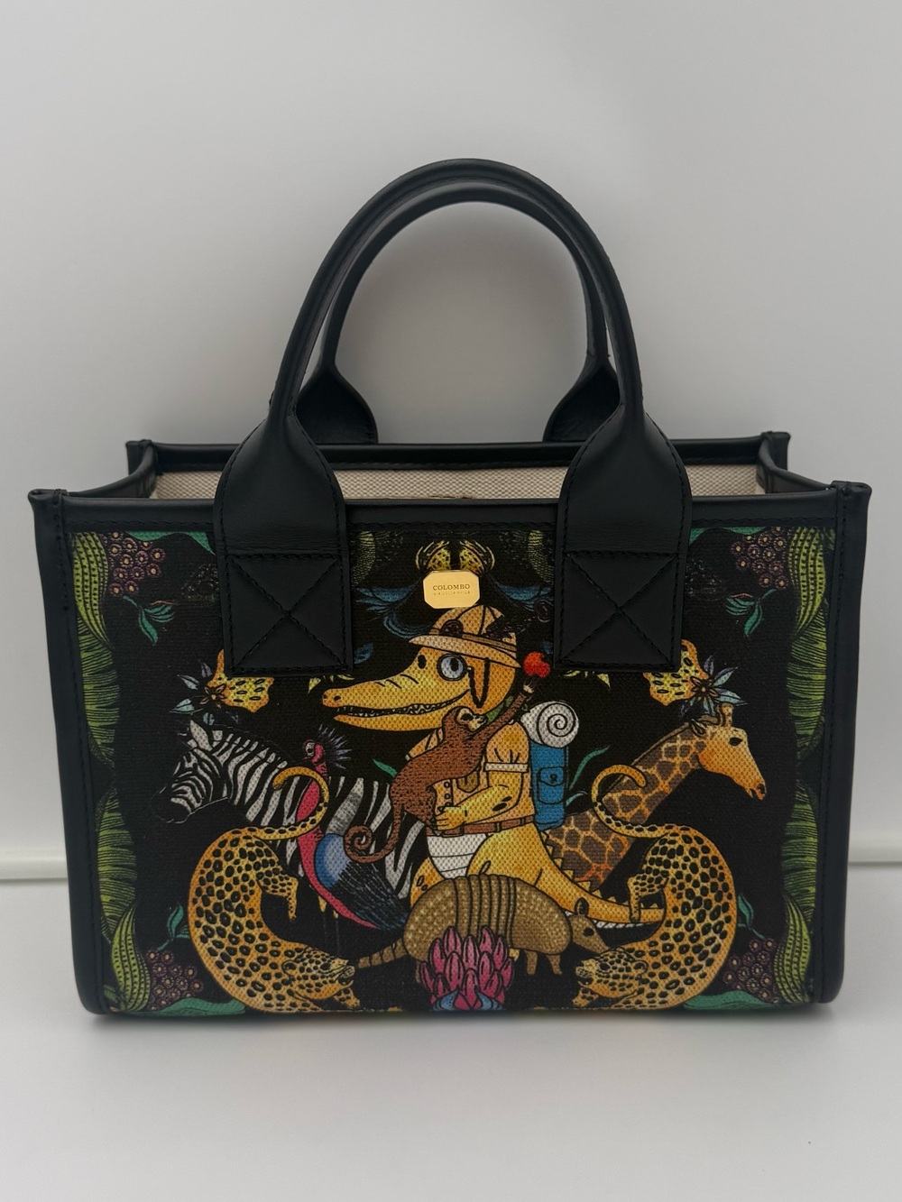 🐊COLOMBO 1937 MILANO • ‘Current New Model’ SAFARI Tote Bag • Made in ITALY - Picture 5 of 16